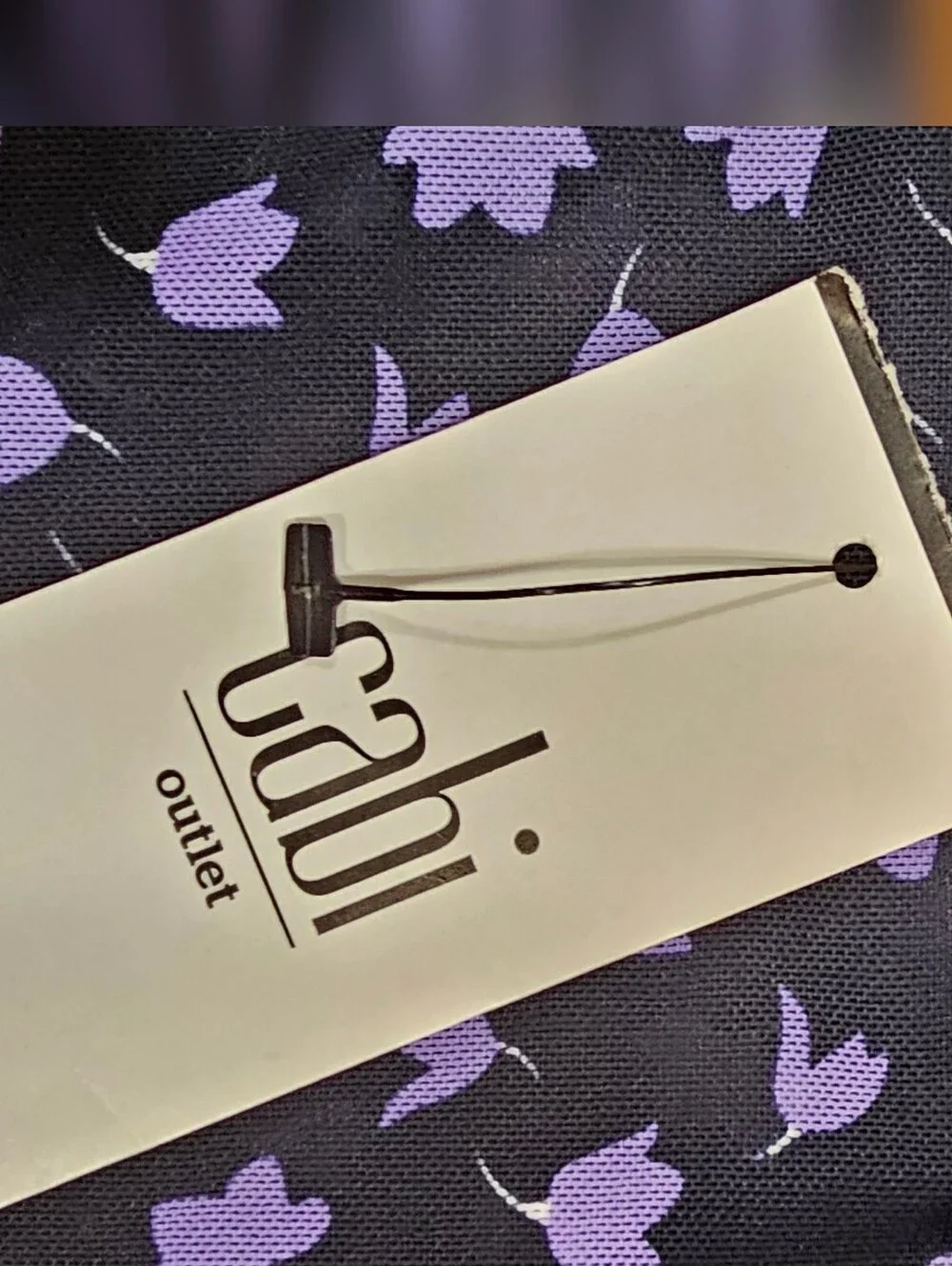 CAbi Navy with Lavender Micro-Print Swim Cover Dress